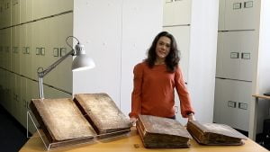 Rhian Rowson and the four volumes of 18th Century bound herbaria
