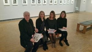 Terence Pepper, Photographs Curator; Celia Joicey, Head of Fashion & Textile Museum; Natacha FILIOL, Head of Exhibitions, Montpellier; Beth Ojari, Exhibition Designer, Fashion & Textile Museum, Pavillon Populaire, Montpelier, 15 December 2016