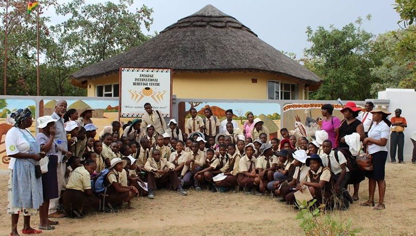 Students from Pumula High School after an educational tour